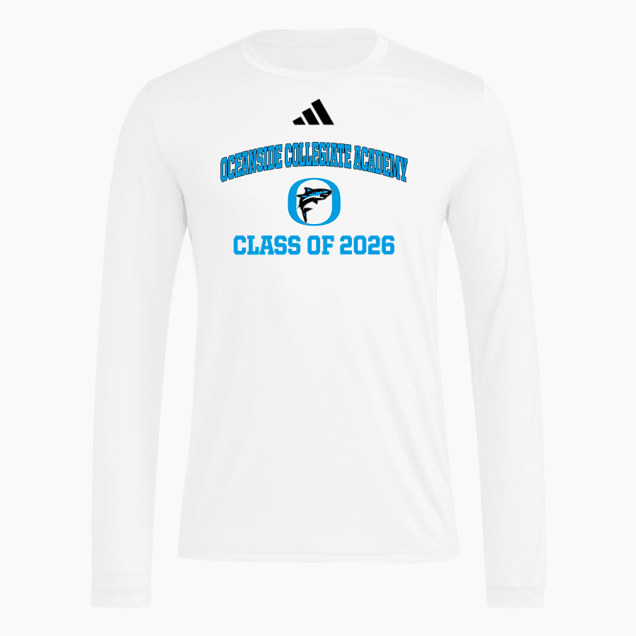 Oceanside Collegiate Academy Landsharks <span class="pdp-name-mascot">Oceanside Collegiate Academy Landsharks</span> adidas Men's Long Sleeve Pregame Tee