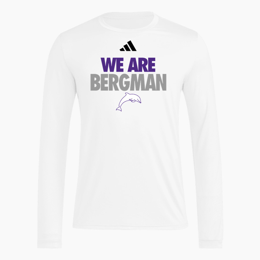 Bergman Dolphins <span class="pdp-name-mascot">Frank V. Bergman Elementary Dolphins</span> adidas Men's Long Sleeve Pregame Tee
