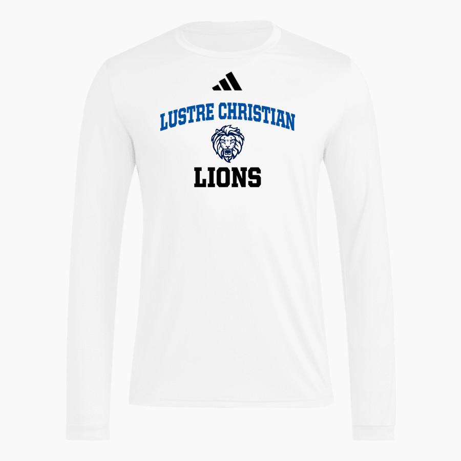 LUSTRE CHRISTIAN HIGH SCHOOL LIONS <span class="pdp-name-mascot">LUSTRE CHRISTIAN LIONS</span> adidas Men's Long Sleeve Pregame Tee