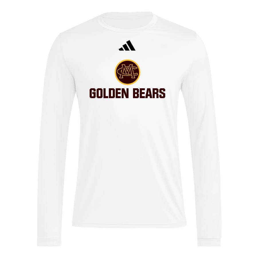 MONROE CENTRAL HIGH SCHOOL GOLDEN BEARS <span class="pdp-name-mascot">MONROE GOLDEN BEARS</span> adidas Men's Long Sleeve Pregame Tee
