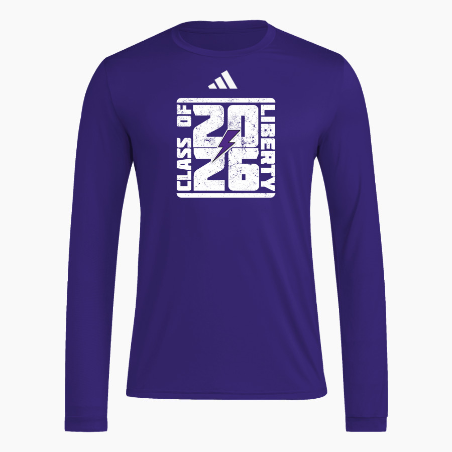LIBERTY HIGH SCHOOL LIGHTNING <span class="pdp-name-mascot">LIBERTY LIGHTNING</span> adidas Men's Long Sleeve Pregame Tee