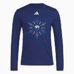 Hamilton Heights Hawks <span class="pdp-name-mascot">Hamilton Heights Christian Academy Hawks</span> adidas Men's Long Sleeve Pregame Tee Front Thumbnail