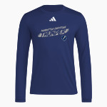 Manhattan Christian Thunder <span class="pdp-name-mascot">Manhattan Christian Thunder</span> adidas Men's Long Sleeve Pregame Tee Front Thumbnail