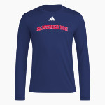 Arlington Babe Ruth Spy Ponders adidas Men's Long Sleeve Pregame Tee Front Thumbnail