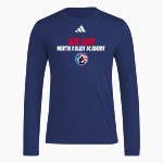 North Valley Academy Patriots <span class="pdp-name-mascot">North Valley Academy Patriots</span> adidas Men's Long Sleeve Pregame Tee Front Thumbnail