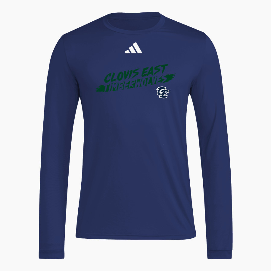 Clovis East Timberwolves adidas Men's Long Sleeve Pregame Tee