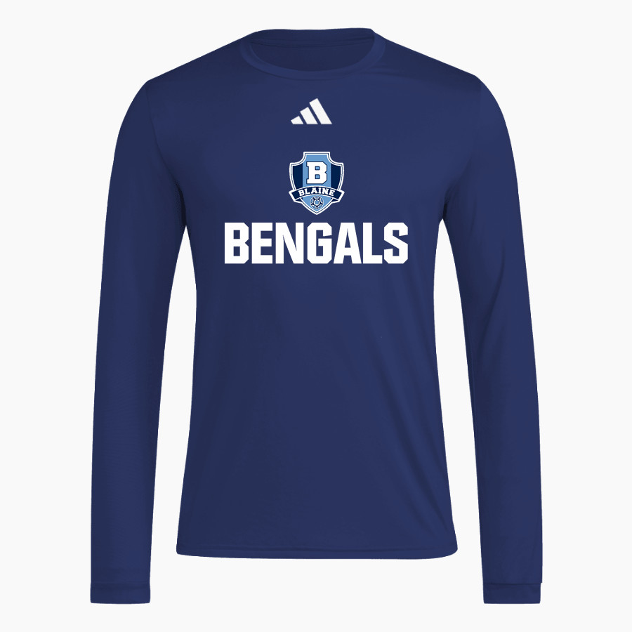 Blaine Bengals <span class="pdp-name-mascot">Blaine Bengals</span> adidas Men's Long Sleeve Pregame Tee