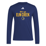 Elm Creek Buffaloes <span class="pdp-name-mascot">Elm Creek Buffaloes</span> adidas Men's Long Sleeve Pregame Tee Front Thumbnail