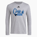 SALE CREEK Panthers Online Store <span class="pdp-name-mascot">SALE CREEK PANTHERS /LADY</span> adidas Men's Long Sleeve Pregame Tee Front Thumbnail