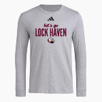 Lock Haven Bald Eagles <span class="pdp-name-mascot">Lock Haven University Bald Eagles</span> adidas Men's Long Sleeve Pregame Tee Front Thumbnail