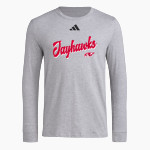 VANDERCOOK LAKE HIGH SCHOOL JAYHAWKS adidas Men's Long Sleeve Pregame Tee Front Thumbnail