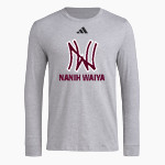NANIH WAIYA HIGH SCHOOL WARRIORS <span class="pdp-name-mascot">NANIH WAIYA WARRIORS</span> adidas Men's Long Sleeve Pregame Tee Front Thumbnail