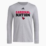 FORRESTON HIGH SCHOOL CARDINALS <span class="pdp-name-mascot">FORRESTON CARDINALS</span> adidas Men's Long Sleeve Pregame Tee Front Thumbnail