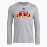 VOORHEES VIKINGS official sideline store <span class="pdp-name-mascot">VOORHEES VIKINGS</span> adidas Men's Long Sleeve Pregame Tee Front Thumbnail