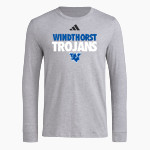 WINDTHORST HIGH SCHOOL TROJANS <span class="pdp-name-mascot">WINDTHORST TROJANS</span> adidas Men's Long Sleeve Pregame Tee Front Thumbnail