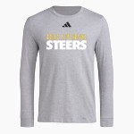 BIG SPRING HIGH SCHOOL STEERS <span class="pdp-name-mascot">BIG SPRING STEERS</span> adidas Men's Long Sleeve Pregame Tee Front Thumbnail