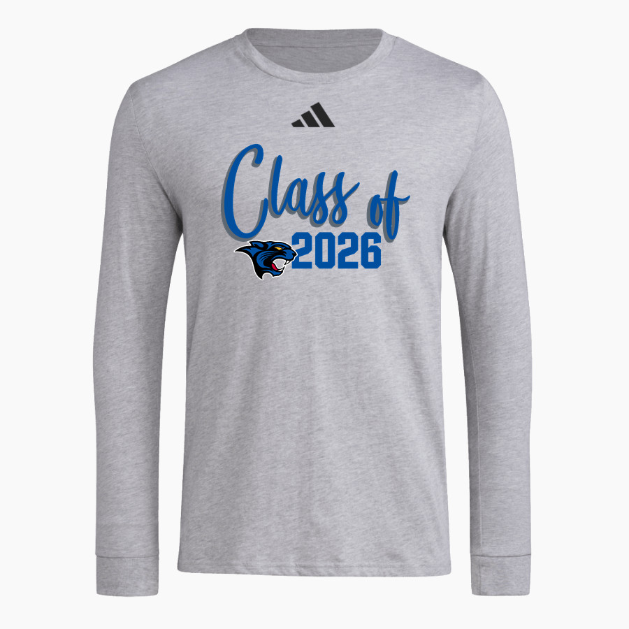 SALE CREEK Panthers Online Store <span class="pdp-name-mascot">SALE CREEK PANTHERS /LADY</span> adidas Men's Long Sleeve Pregame Tee