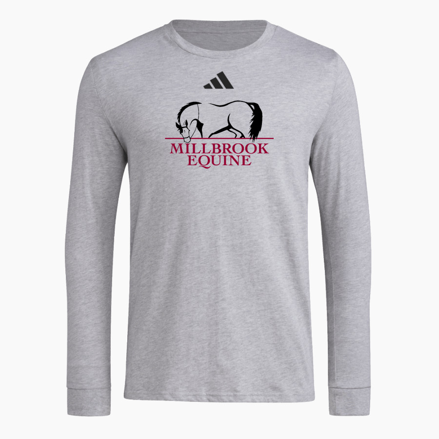 Millbrook Equine Veterinary Clinic Millbrook Equine Vet <span class="pdp-name-mascot">Millbrook Equine Veterinary Clinic</span> adidas Men's Long Sleeve Pregame Tee