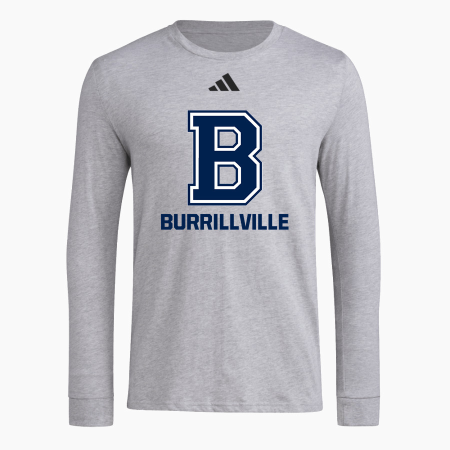 Burrillville Broncos adidas Men's Long Sleeve Pregame Tee