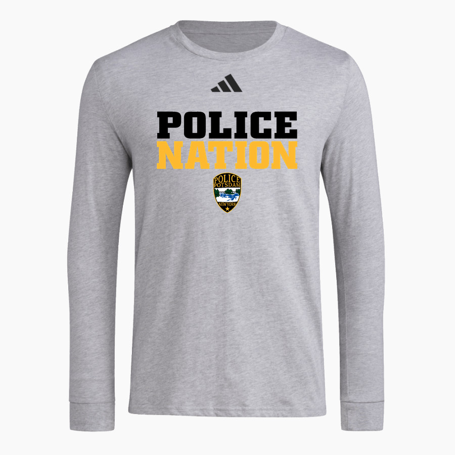 Potsdam Police Deptartment Police <span class="pdp-name-mascot">Potsdam Police Deptartment Police</span> adidas Men's Long Sleeve Pregame Tee