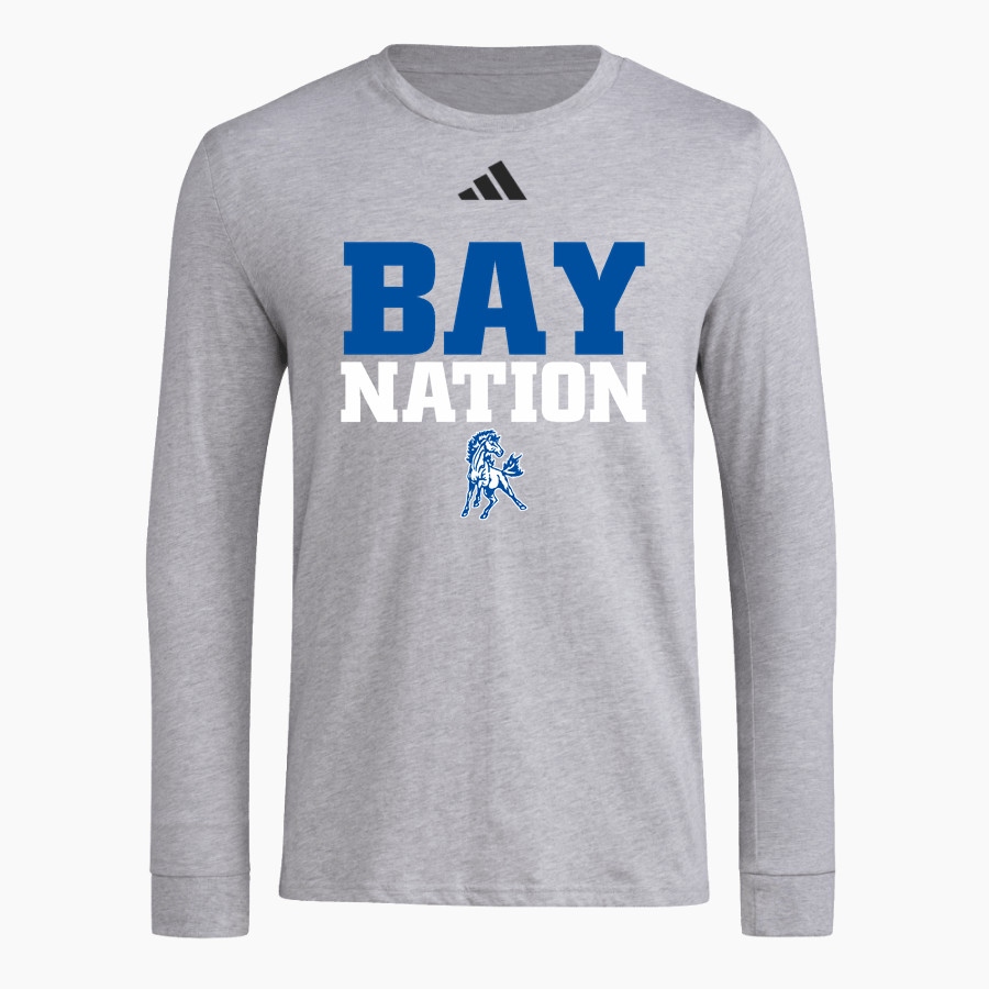 BRIMLEY HIGH SCHOOL BAYS <span class="pdp-name-mascot">BRIMLEY BAYS</span> adidas Men's Long Sleeve Pregame Tee