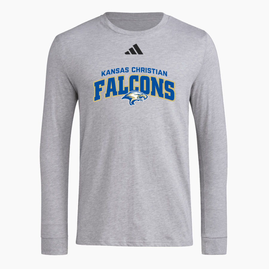 Kansas Christian Falcons <span class="pdp-name-mascot">Kansas Christian College Falcons</span> adidas Men's Long Sleeve Pregame Tee