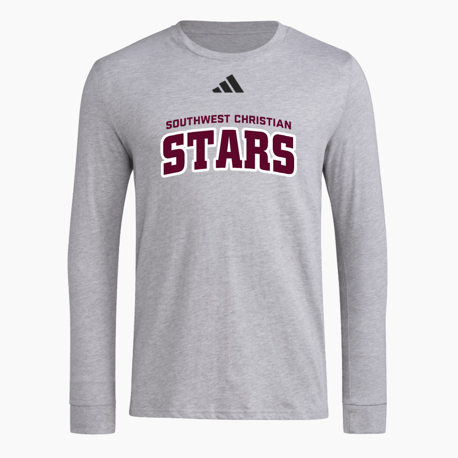 Southwest Christian Stars adidas Men's Long Sleeve Pregame Tee