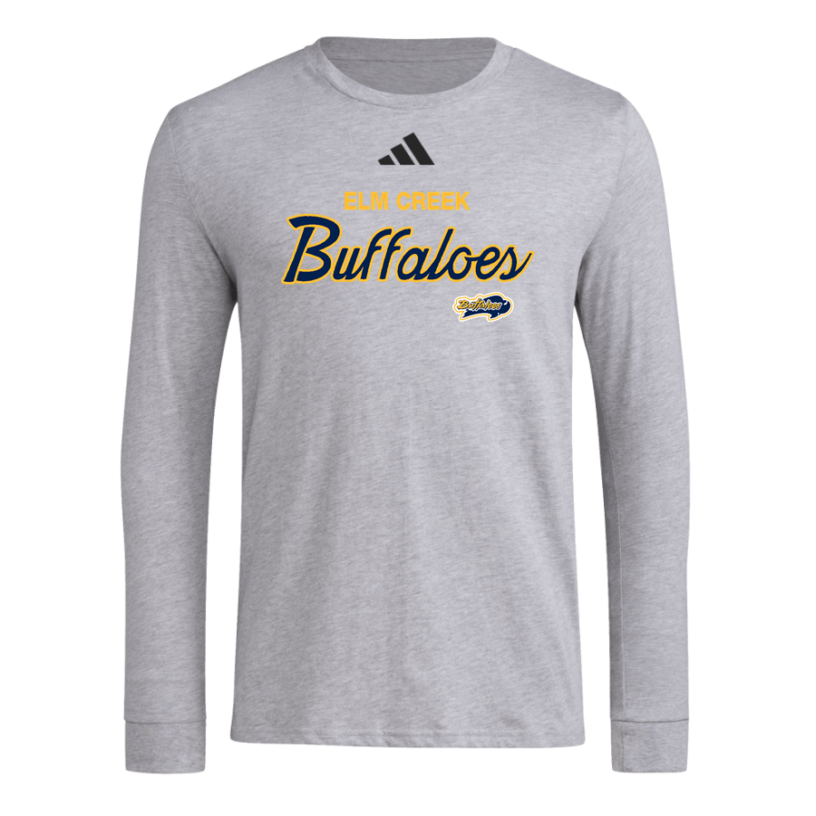 Elm Creek Buffaloes <span class="pdp-name-mascot">Elm Creek Buffaloes</span> adidas Men's Long Sleeve Pregame Tee