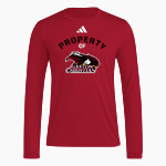 Gaston Christian Eagles adidas Men's Long Sleeve Pregame Tee Front Thumbnail