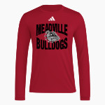 MEADVILLE HIGH SCHOOL BULLDOGS adidas Men's Long Sleeve Pregame Tee Front Thumbnail