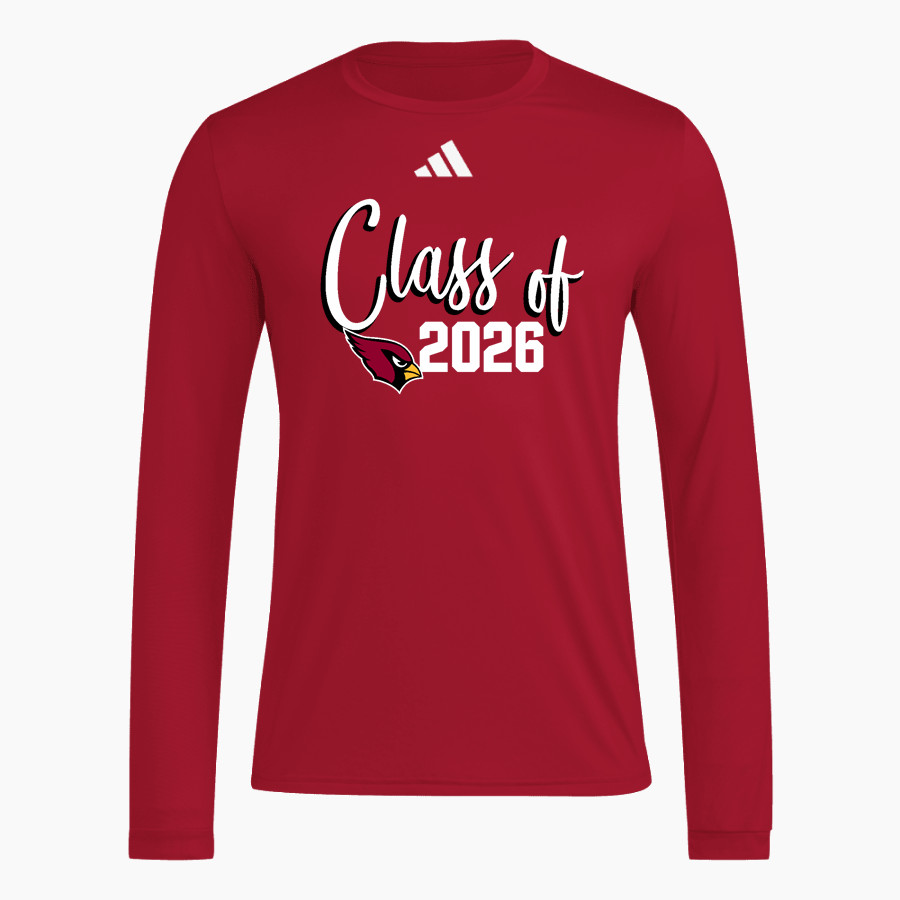 JOHANNESBURG-LEWISTON HIGH SCH CARDINALS <span class="pdp-name-mascot">JOHANNESBURG - LEWISTON CARDINALS</span> adidas Men's Long Sleeve Pregame Tee