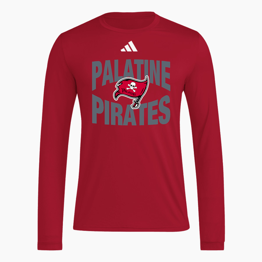 PALATINE HIGH SCHOOL PIRATES <span class="pdp-name-mascot">PALATINE PIRATES</span> adidas Men's Long Sleeve Pregame Tee