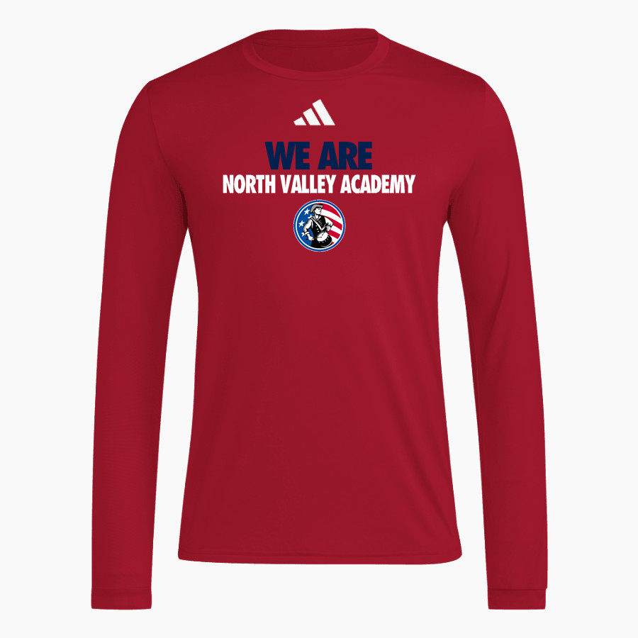 North Valley Academy Patriots <span class="pdp-name-mascot">North Valley Academy Patriots</span> adidas Men's Long Sleeve Pregame Tee