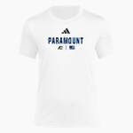 Paramount Schools of Excellence <span class="pdp-name-mascot">Paramount Turbines</span> adidas Women's Short Sleeve Pregame Tee Front Thumbnail