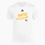 Manteo Braves adidas Women's Short Sleeve Pregame Tee Front Thumbnail
