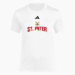 Church & School of St. Peter <span class="pdp-name-mascot">n/a</span> adidas Women's Short Sleeve Pregame Tee Front Thumbnail