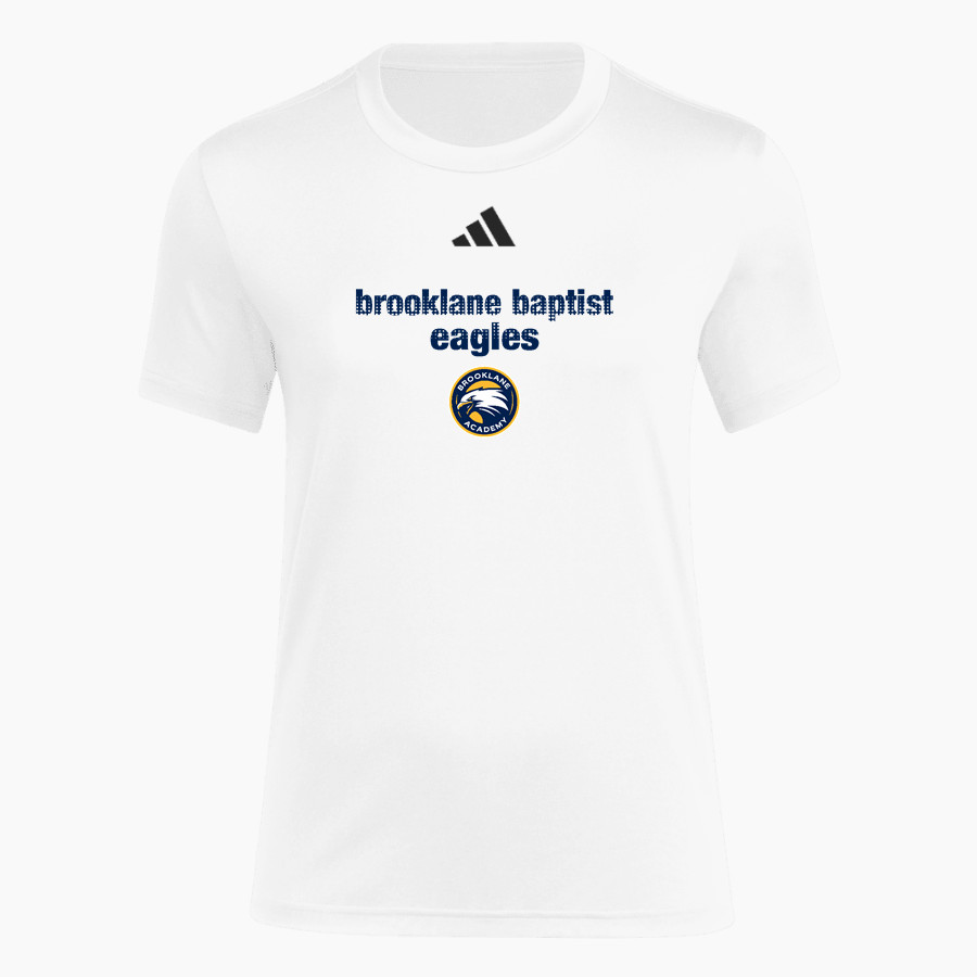 Brooklane Baptist Eagles adidas Women's Short Sleeve Pregame Tee