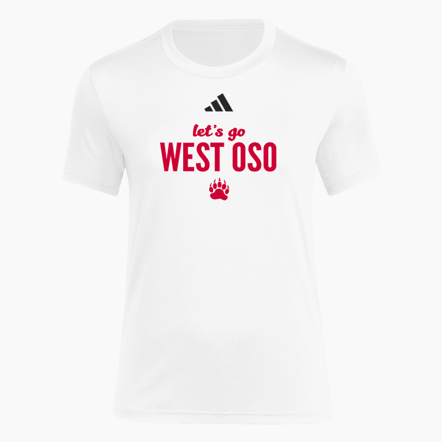 West Oso Bears <span class="pdp-name-mascot">West Oso Bears</span> adidas Women's Short Sleeve Pregame Tee