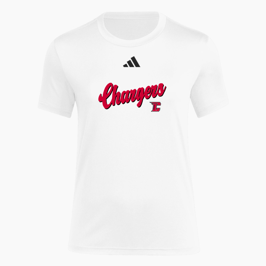 CHURCHILL HIGH SCHOOL CHARGERS adidas Women's Short Sleeve Pregame Tee