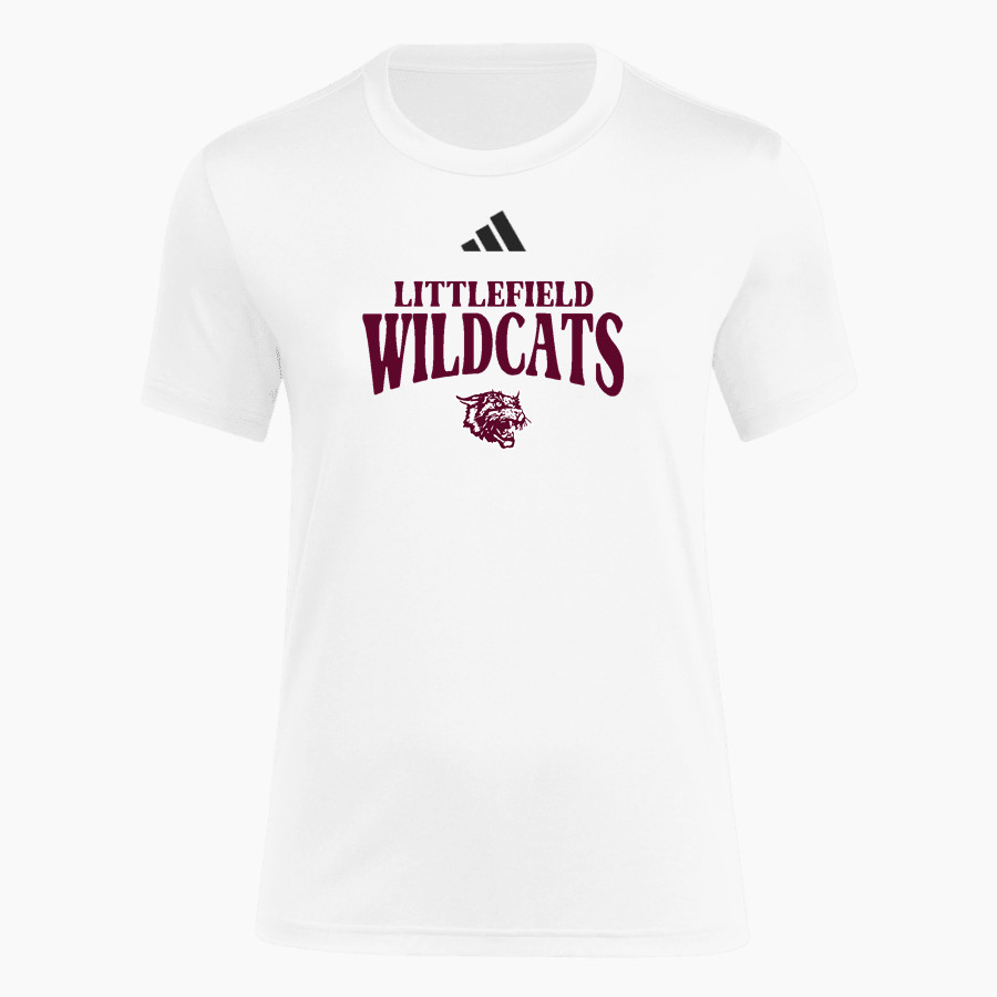 LITTLEFIELD HIGH SCHOOL WILDCATS <span class="pdp-name-mascot">LITTLEFIELD WILDCATS</span> adidas Women's Short Sleeve Pregame Tee