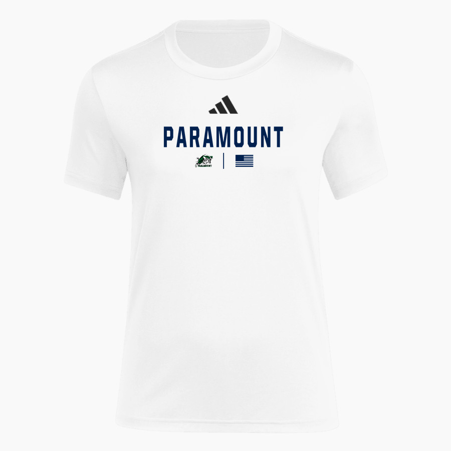 Paramount Schools of Excellence <span class="pdp-name-mascot">Paramount Turbines</span> adidas Women's Short Sleeve Pregame Tee