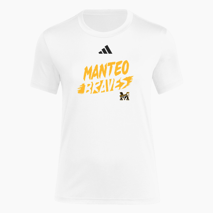 Manteo Braves adidas Women's Short Sleeve Pregame Tee