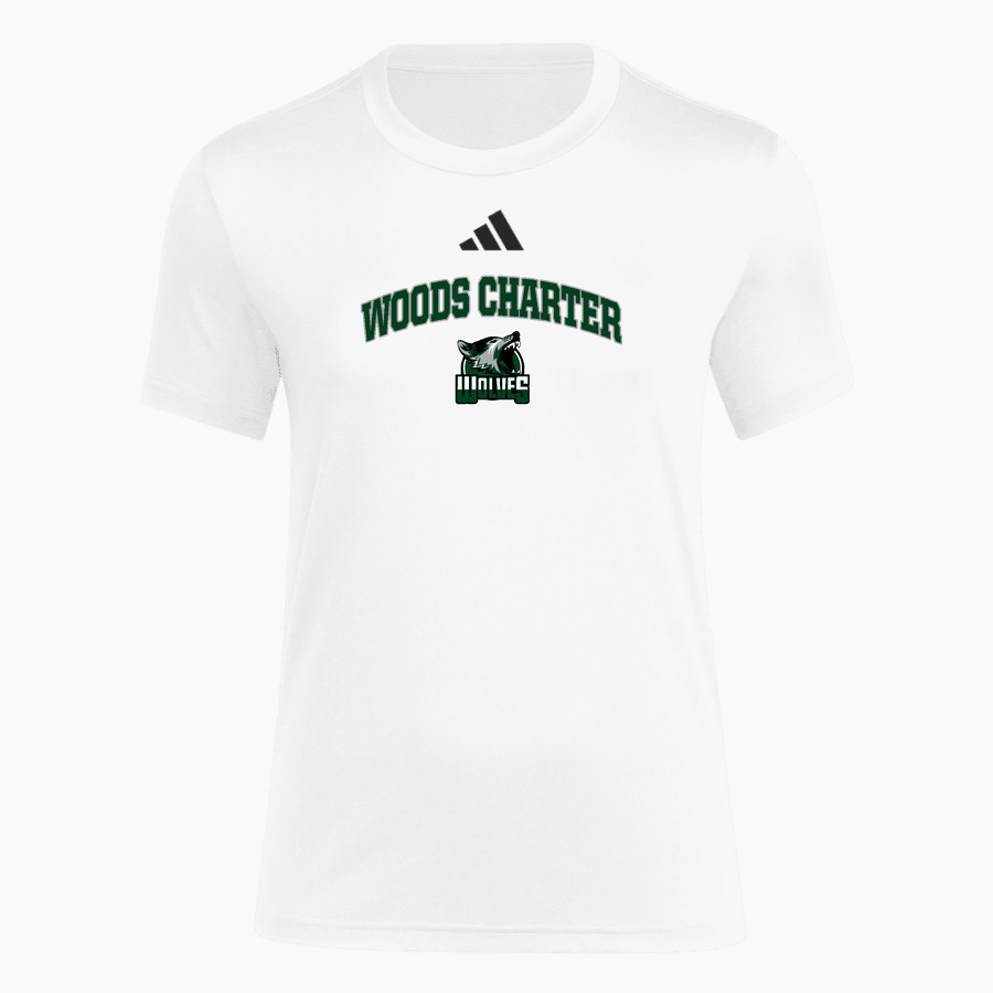 Woods Charter Wolves adidas Women's Short Sleeve Pregame Tee