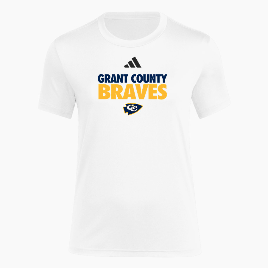 Grant County Braves The Official Online Store <span class="pdp-name-mascot">Grant County Braves</span> adidas Women's Short Sleeve Pregame Tee