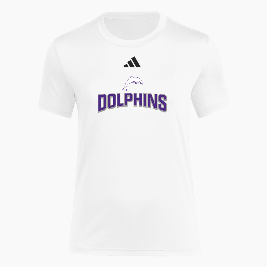 Bergman Dolphins <span class="pdp-name-mascot">Frank V. Bergman Elementary Dolphins</span> adidas Women's Short Sleeve Pregame Tee