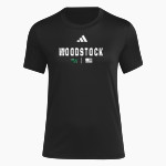 WOODSTOCK UNION HIGH SCHOOL WASPS <span class="pdp-name-mascot">WOODSTOCK WASPS</span> adidas Women's Short Sleeve Pregame Tee Front Thumbnail