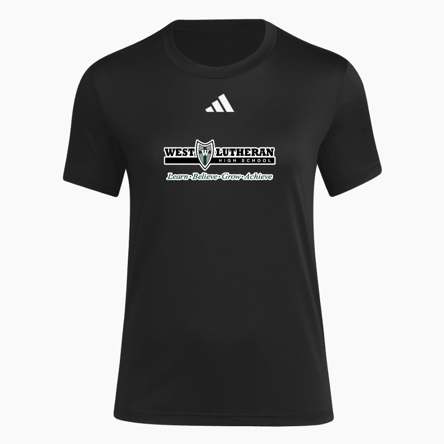 West Lutheran Warriors adidas Women's Short Sleeve Pregame Tee