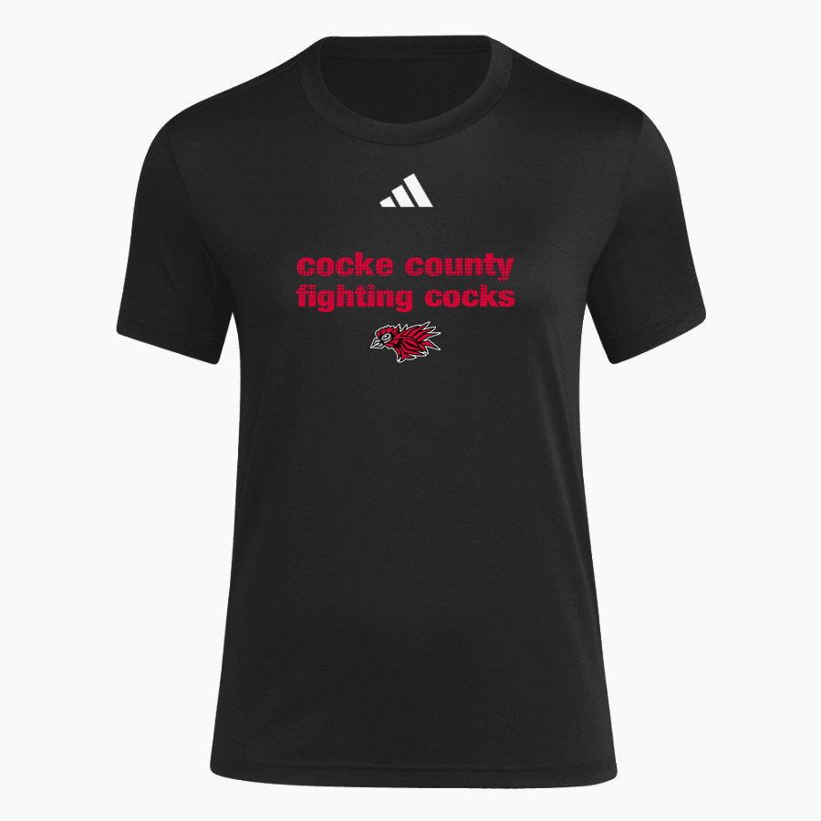 COCKE COUNTY HIGH SCHOOL FIGHTING COCKS <span class="pdp-name-mascot">COCKE COUNTY FIGHTING COCKS</span> adidas Women's Short Sleeve Pregame Tee