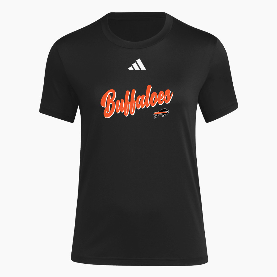ONAGA HIGH SCHOOL BUFFALOES <span class="pdp-name-mascot">ONAGA BUFFALOES</span> adidas Women's Short Sleeve Pregame Tee