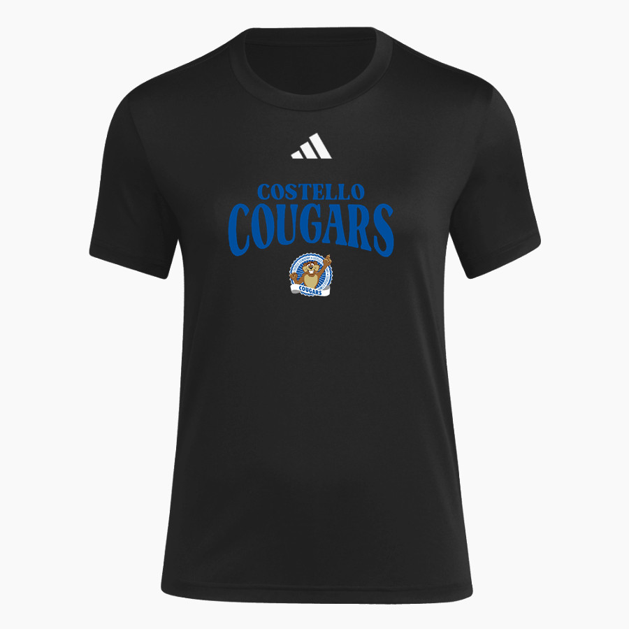 Costello Cougars <span class="pdp-name-mascot">Costello Elementary School Cougars</span> adidas Women's Short Sleeve Pregame Tee